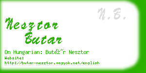 nesztor butar business card